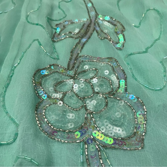 Free People Mint Green Embroidered Top - Picture 5 of 12